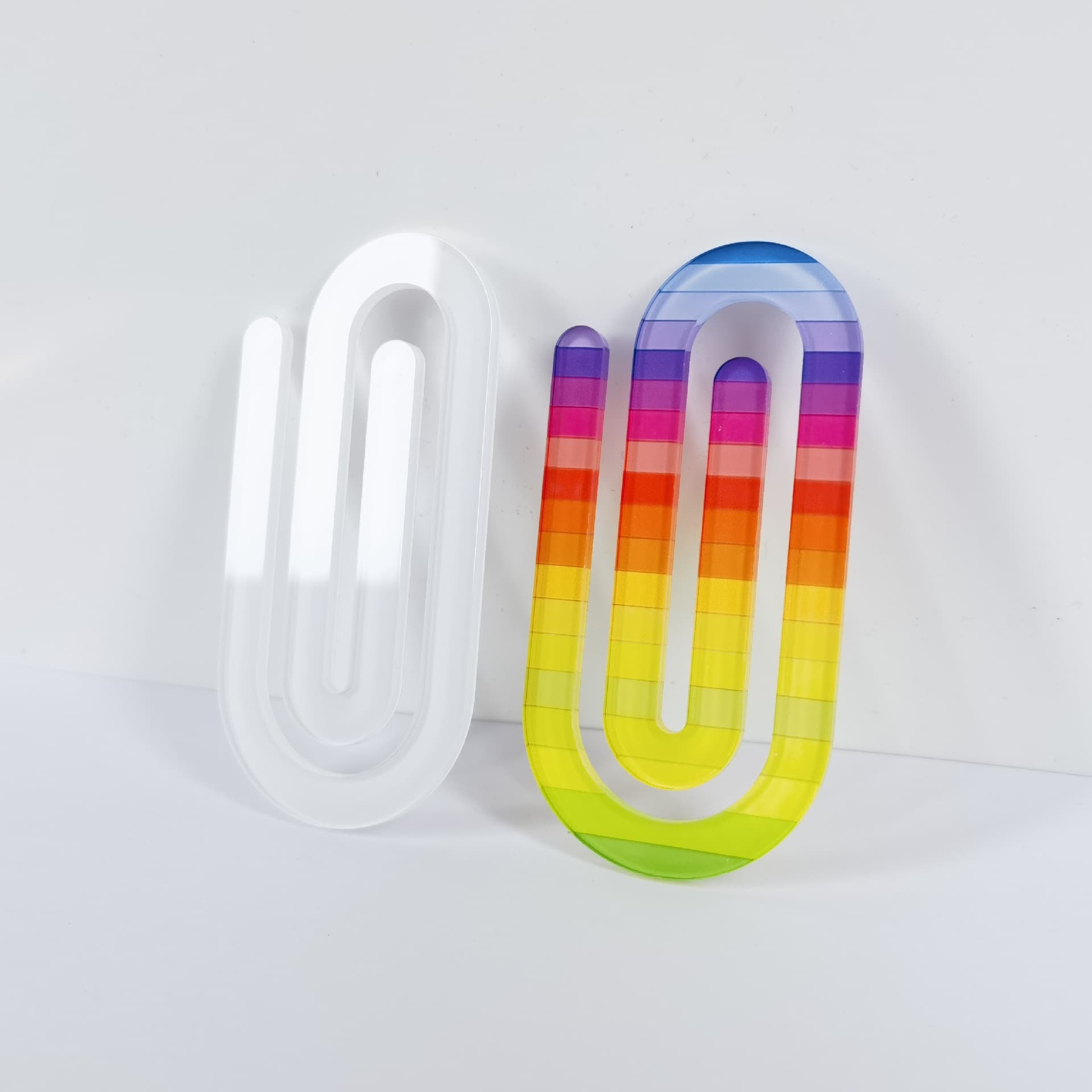 Thermal transfer acrylic paper clip bookmark student book notes file information card holder personalized pattern printing