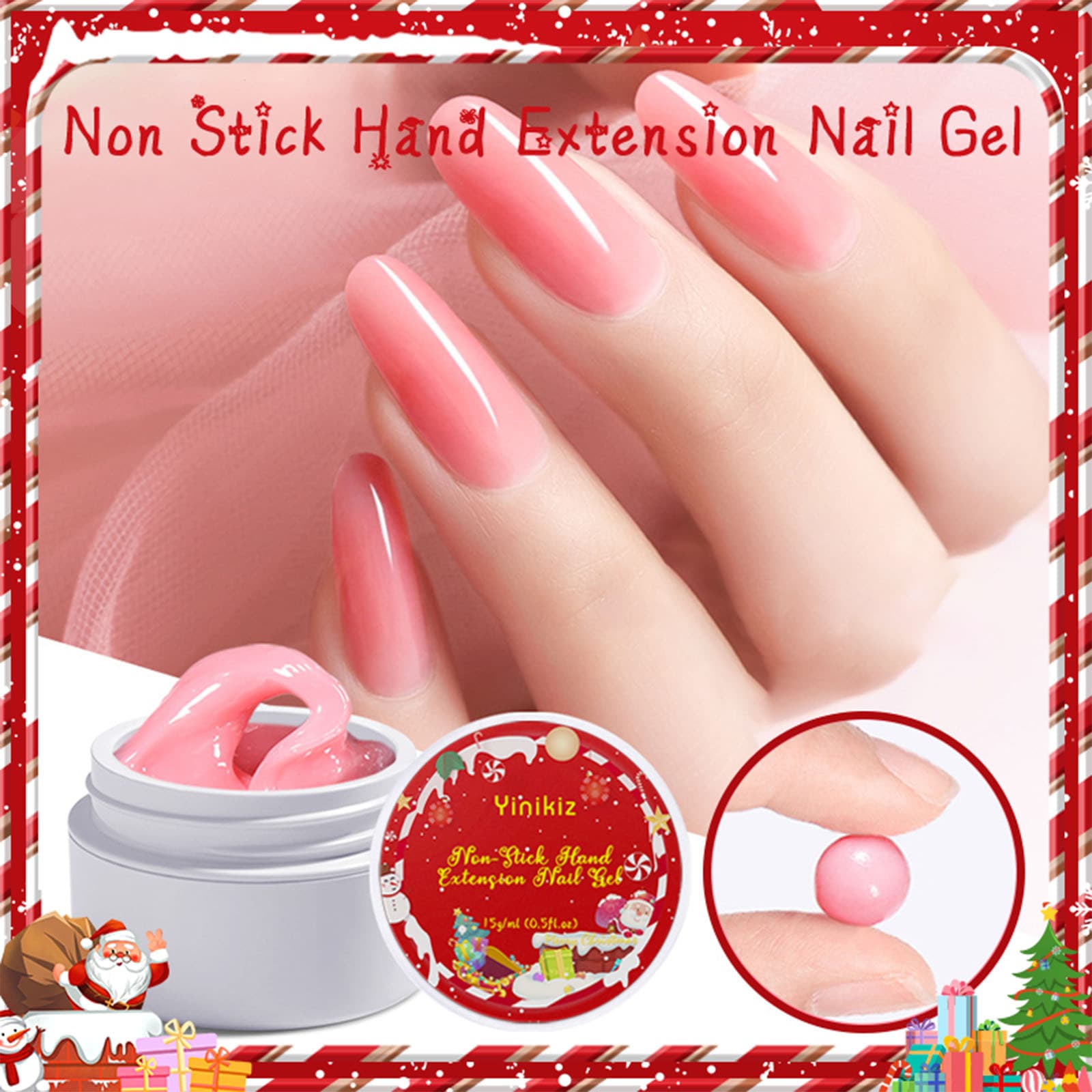 Christmas Gift Hard Gel Solid Non-Stick Hand Extended Gel Nail Art Jelly Carvable Flower Extension Gel Manicure Gel