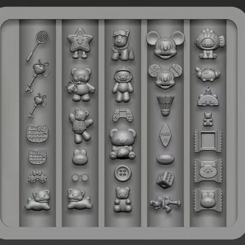 New High-Transparency Molds, Cute Cartoon Nail Art Molds, Silicone 3D Molds, Handmade DIY Accessories