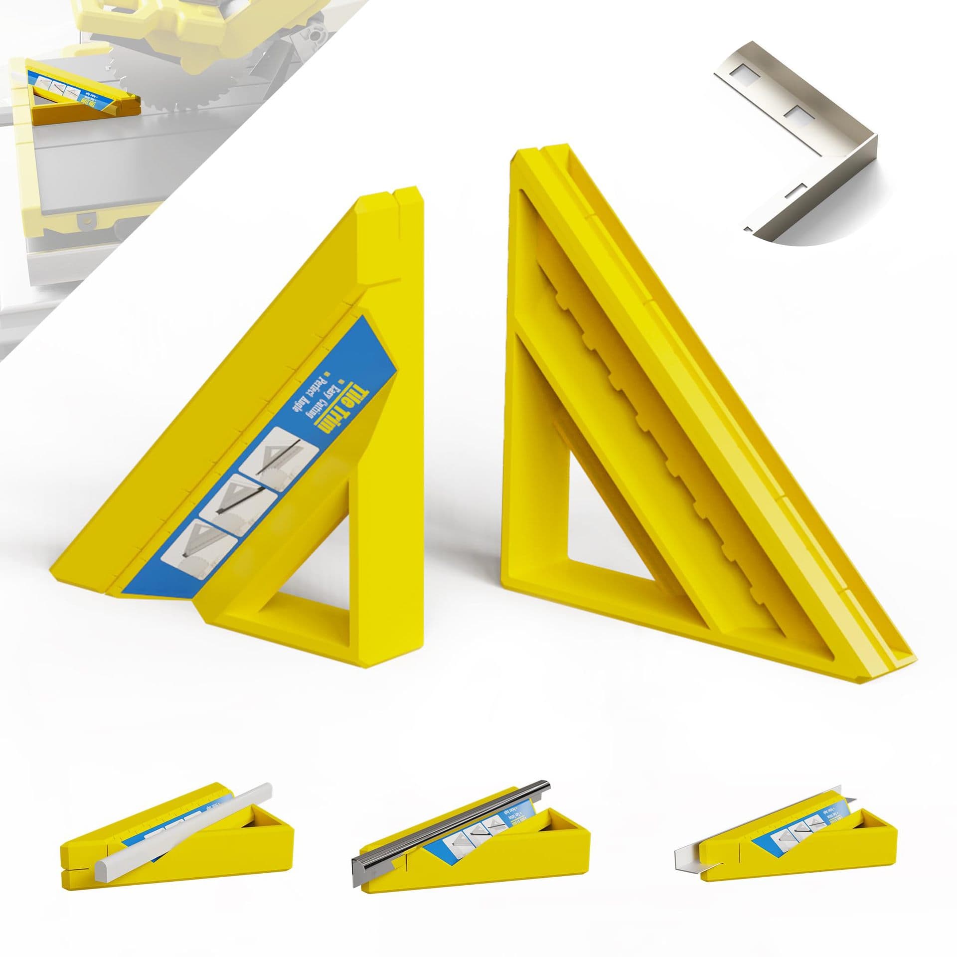 Tile Tool, Tile Edge Cutting Tool for Installation, 45 Degree Bevel Cutting Tile Edge