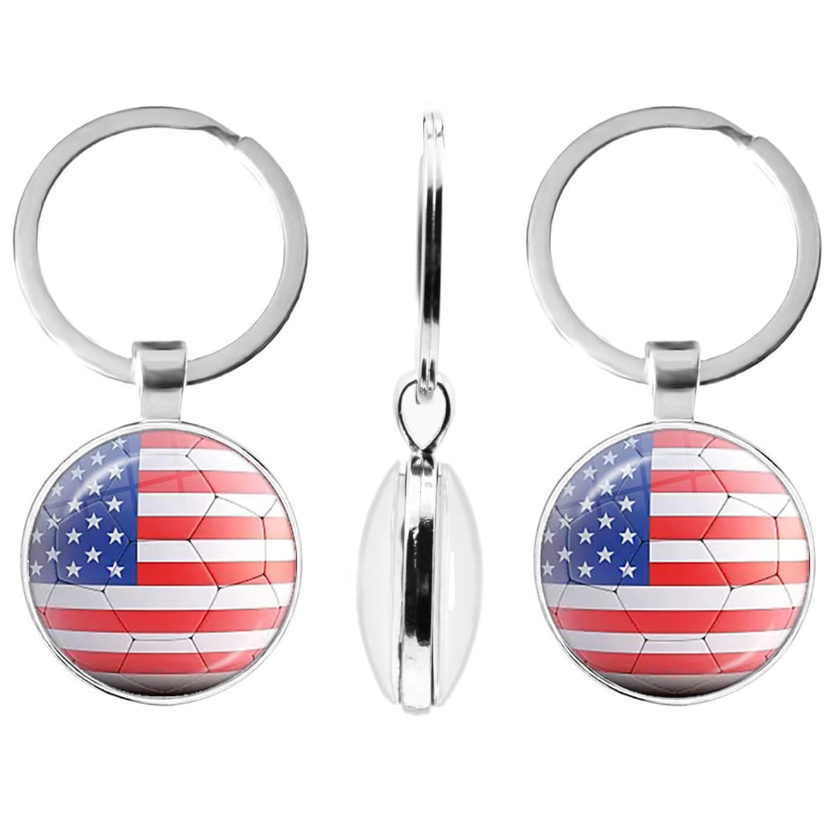 Cross-border Hot Selling Sports Souvenirs Football Team Logo Double-Sided Keychain Fan Gift Accessory