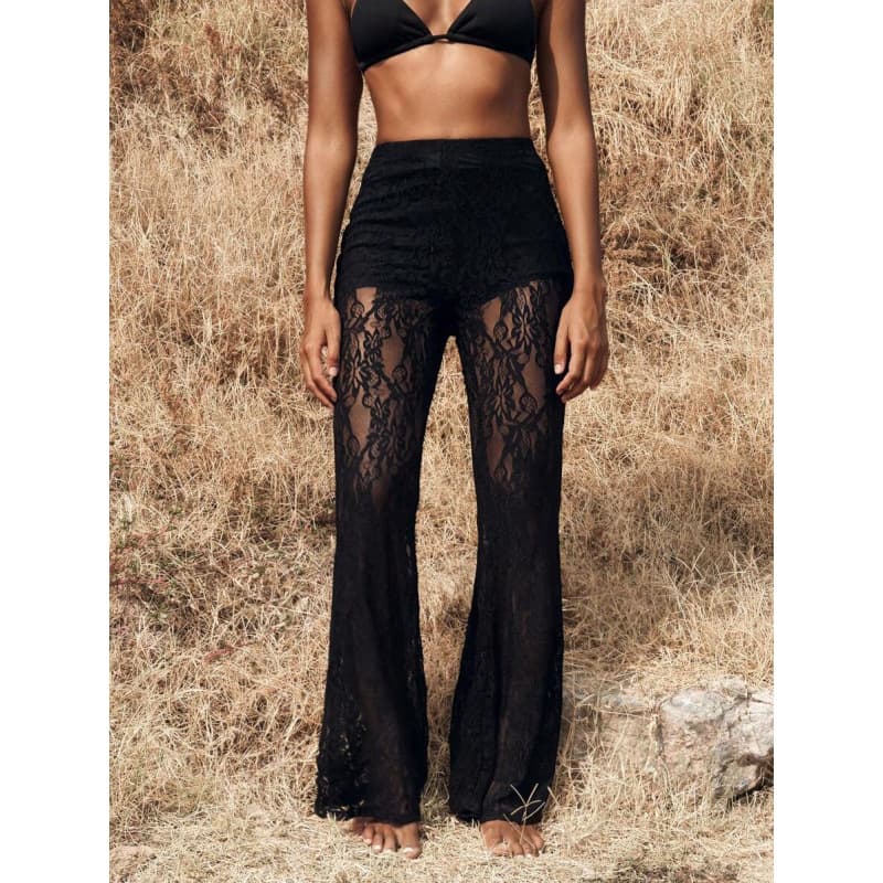 M 82151 Lace Spliced Pants Double Layer Pants for Cross-border AliExpress Amazon