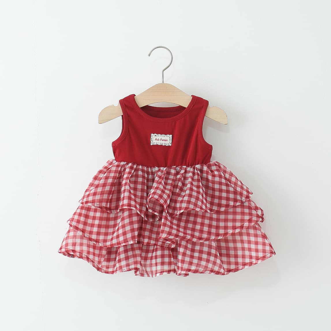 3432 Girls Summer Dress New Fashionable Children Princess Dress Birthday Party Gown Baby Vest Dress