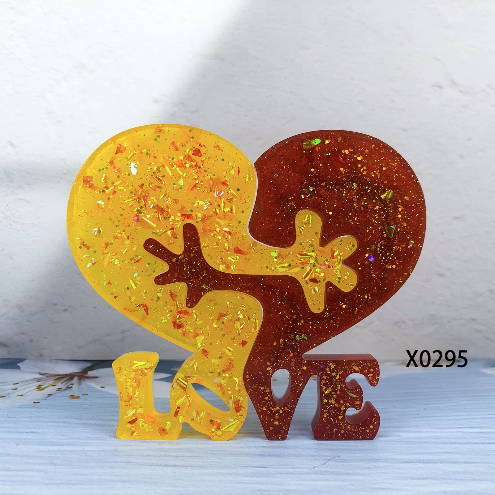 X0295LOVE Heart Splicing Decoration Mold, DIY Silicone Mold