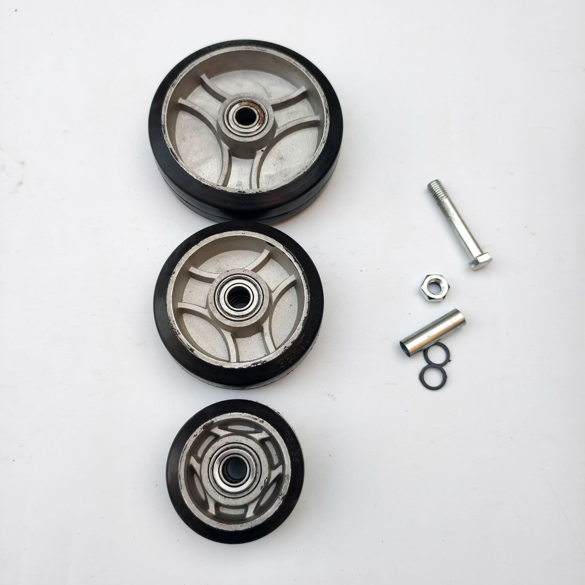 Swivel Caster, Single Rubber Wheel Elastic Wheel, High Strength Rubber Wheel Single Wheel, Silent Wheel Medium Duty Single Wheel