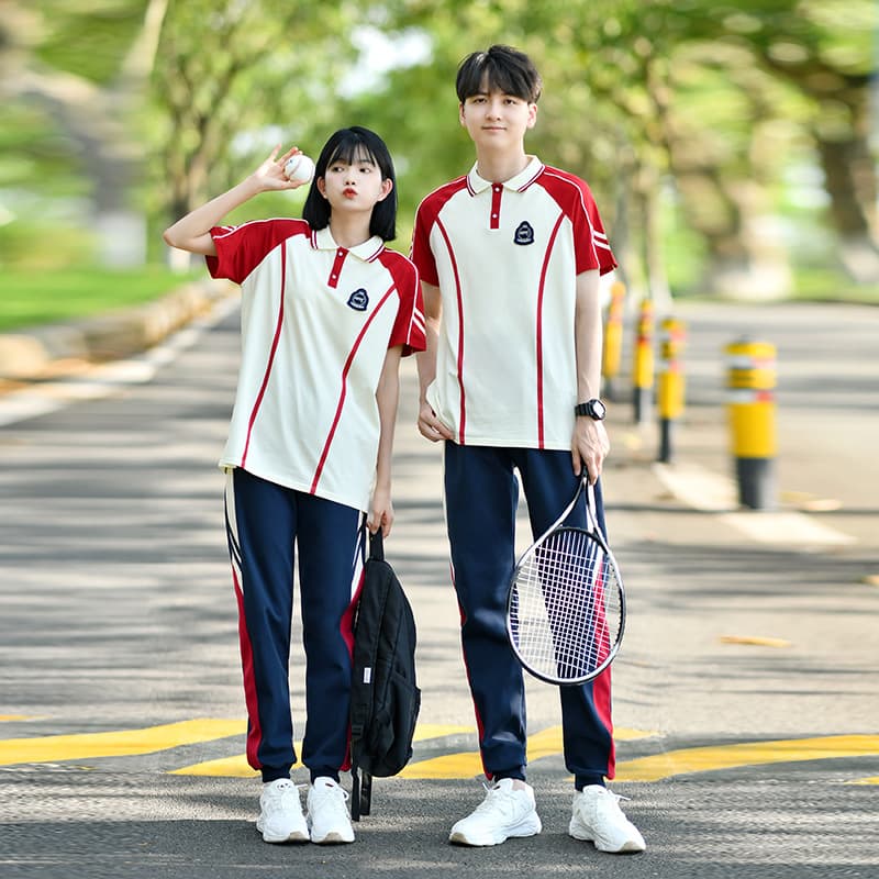 Grade 6 Class Uniform Summer T-Shirt Set for Middle School Students, College Style for High School Sports Day, Elementary School Graduation Photo