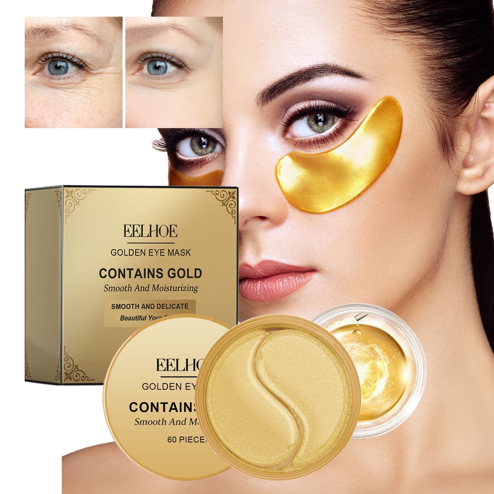EELHOE Firming Eye Mask, Moisturizing Eye Care, Hydrating and Nourishing, Reduces Fine Lines