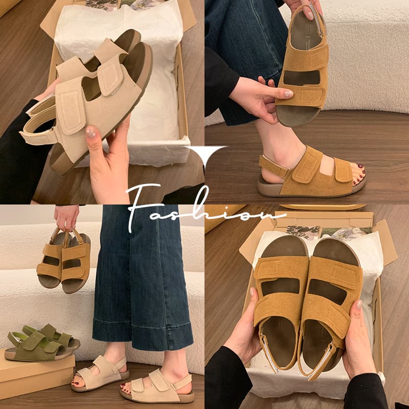 Thick-soled Birkenstock sandals for women, summer outdoor wear 2026 new trendy high-end casual sports beach Roman sandals