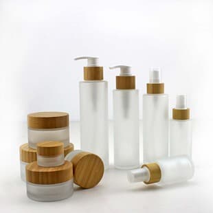 30g 50g Frosted Glass Bamboo Lid Jar, Cream Jar, 20/150ml Spray Bottle, Lotion Refill Pump Bottle, Sample Size