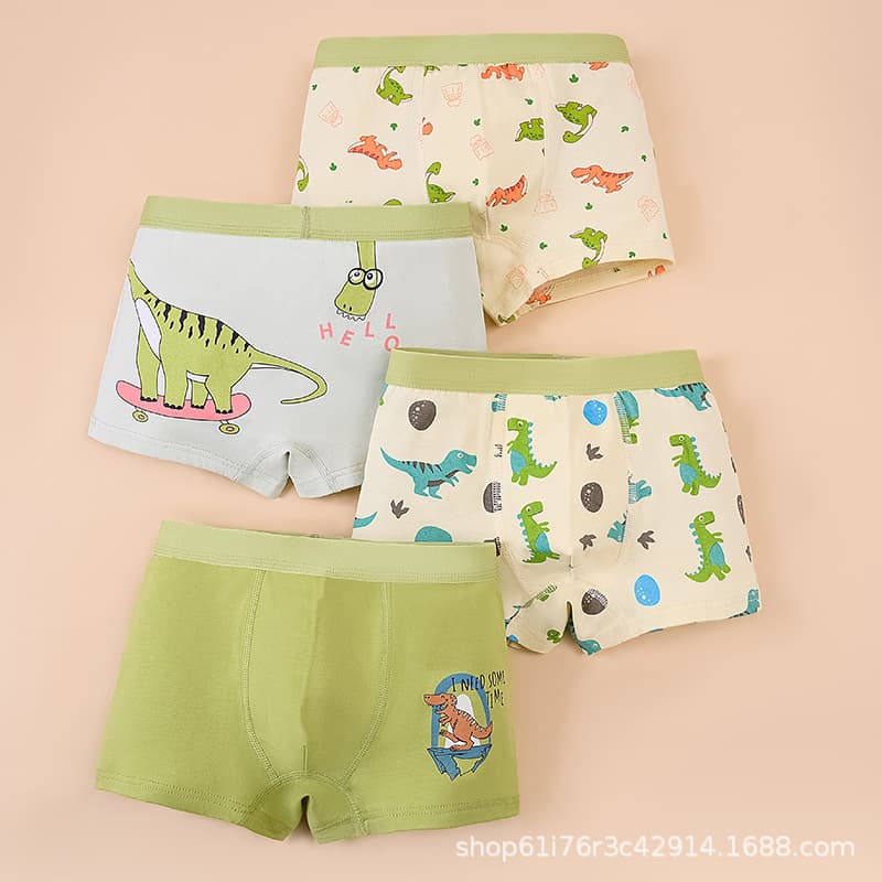 Cross-border Boys Cotton Boxer Briefs Children's Cotton Boxer Briefs Cartoon Boys Big and Medium Children A-Class Kids Underwear Boys