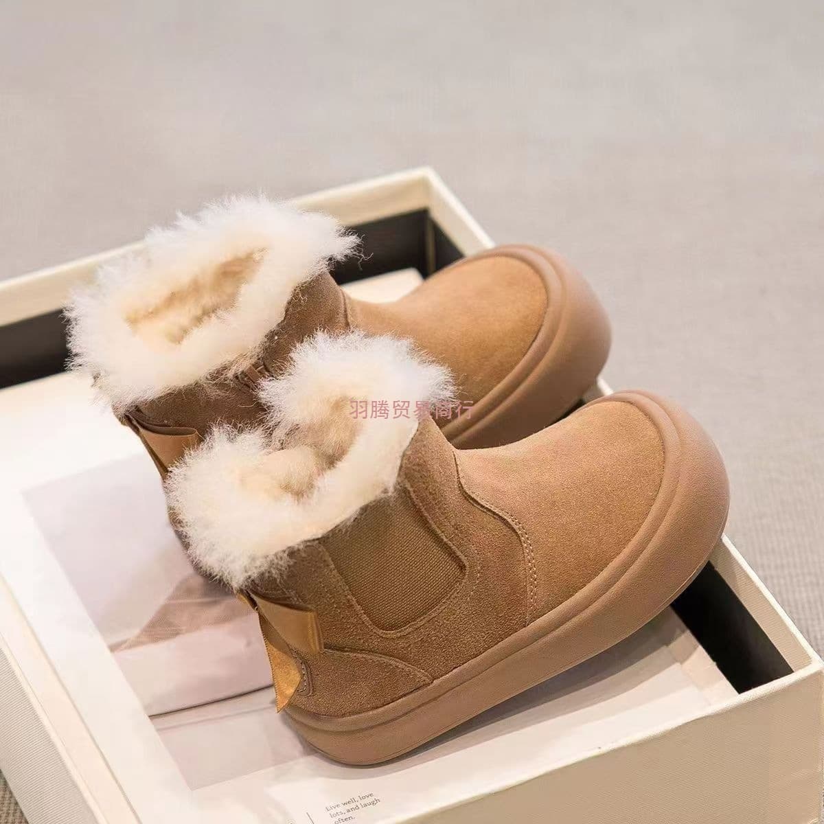 2025 Winter New Style Children's Snow Boots Unisex Warm Cotton Boots Large & Medium Size Soft Sole Martin Boots Internet-Famous Trendy Boots