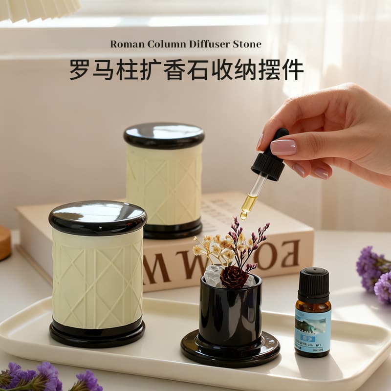 Aroma Stone Flameless Diffuser, Indoor Long-Lasting Premium Crystal Essential Oil Diffuser, Bedroom Living Room Decoration