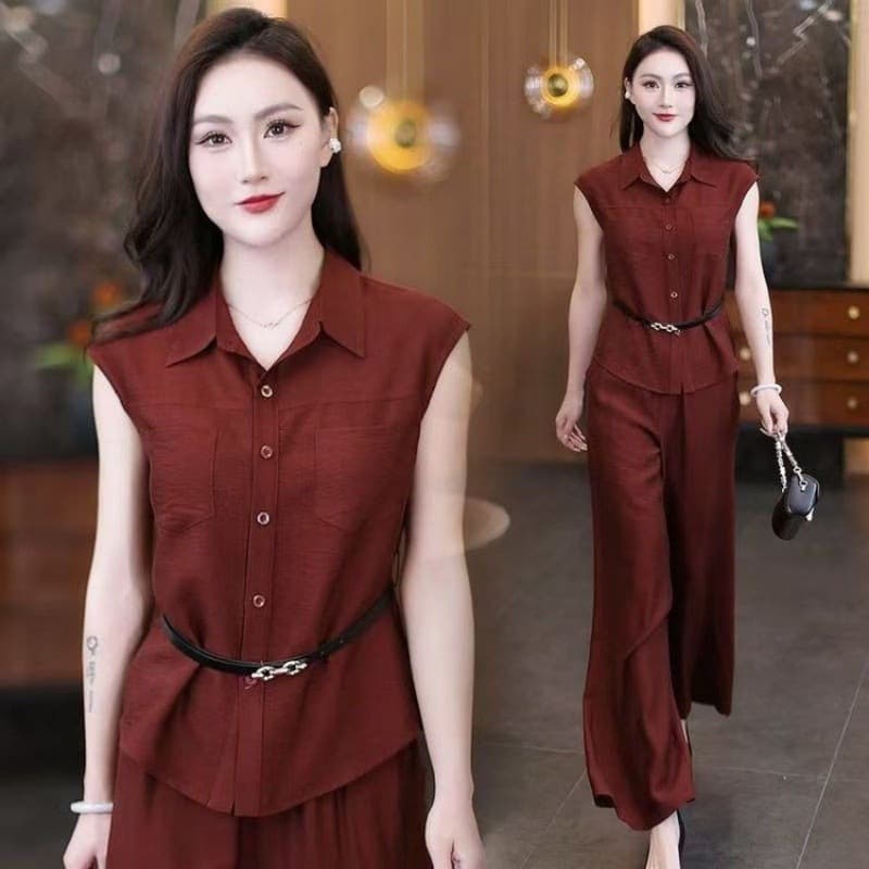 2026 Summer New Casual Fashion Mom Outfit Stylish Age-Defying Sportswear Set Loose Fit Slimming Two-Piece Set Trendy
