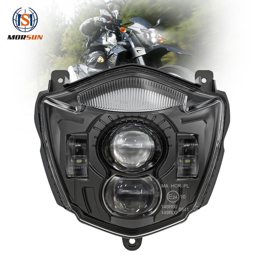 Motorcycle LED Lens Headlight Compatible with 2004-2016 Yamaha XT660R XT660X Modification