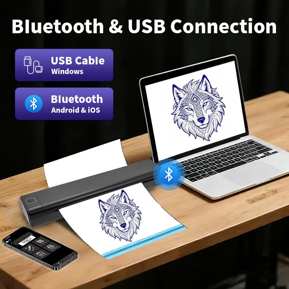 A4 Cross-border HD Tattoo Bluetooth Phone Thermal Printer Cross-border HD Tattoo Equipment tattoo printer