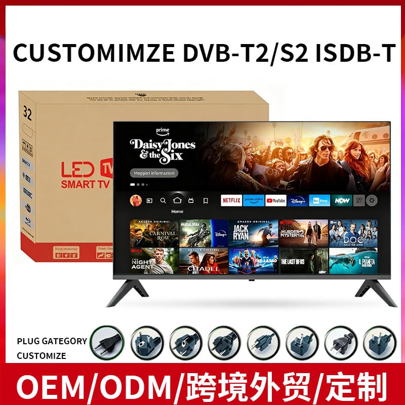 Cross-border TV processing wholesale 100-inch large screen 75-inch 4K smart TV 55-inch color TV 43 LCD TV