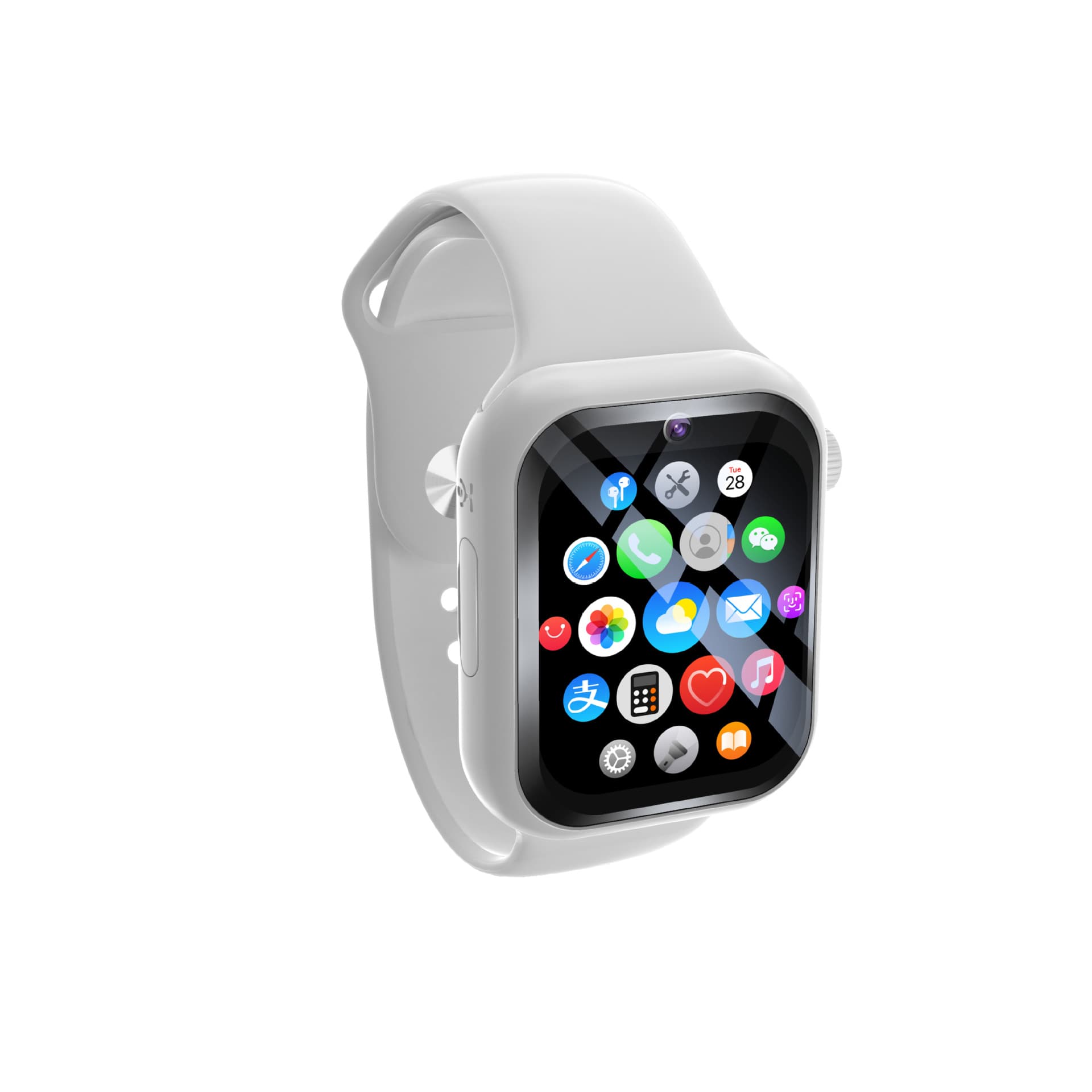 W57 Face Recognition Alipay Positioning Dual Camera SMS QQ NFC Phone Watch Smart Full Netcom Intelligent Positioning