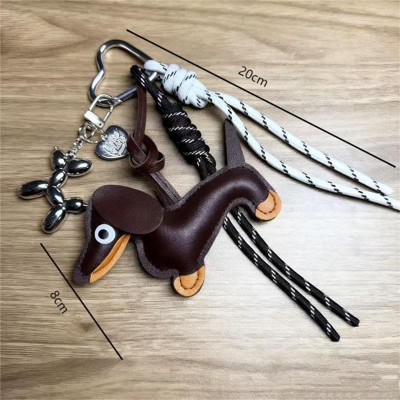 miu dachshund breadsticks extremely traditional ins style personalized keychain bag pendant woven chocolate pendant