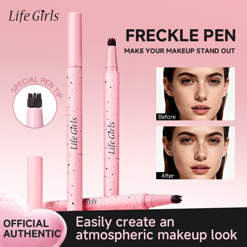 Life Girls Natural Realistic Freckle Pen Highly Pigmented Waterproof Freckle Dot Pen Japanese Magazine Style Western Cross-Border Makeup