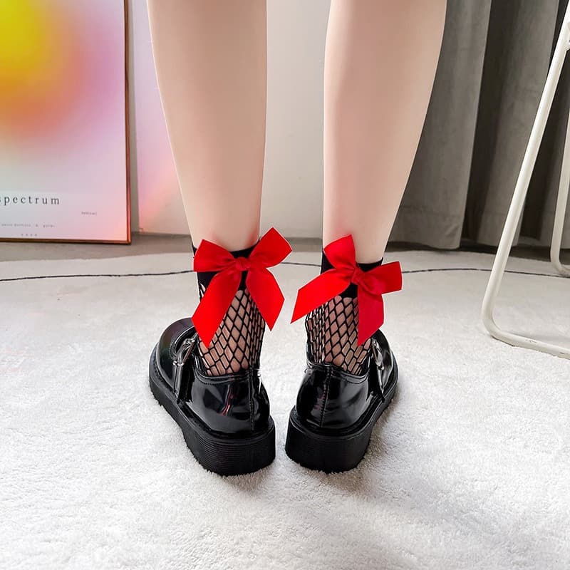 Summer Mid-Calf Fishnet Socks Short Women White Socks Black Mesh Socks Women Ins Hollow Mesh Socks