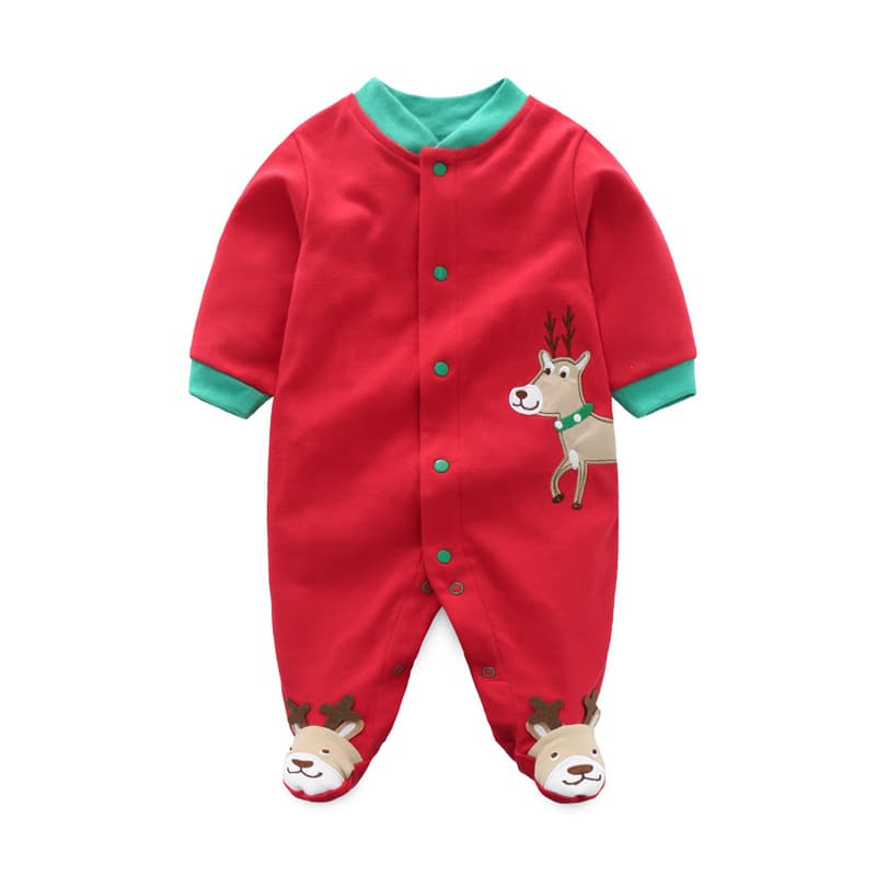 Newborn Baby Romper Spring Cotton Red Bodysuit for Boys and Girls 0-3 Months 6 Newborn Full Moon Baby Autumn Clothing