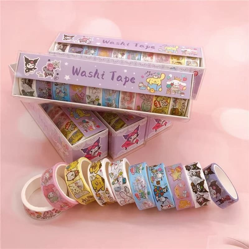 Sanrio Tape Kuromi Tape Melody Tape Mochi Washi Tape Journal Gift Set