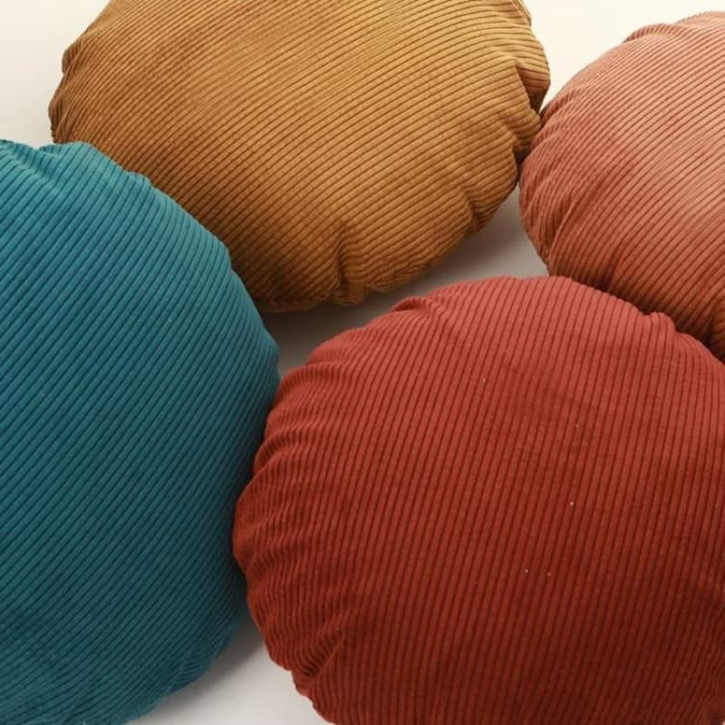 Amazon INS pinstripe corduroy round pillow bedroom pillow sofa cushion office back pillow case