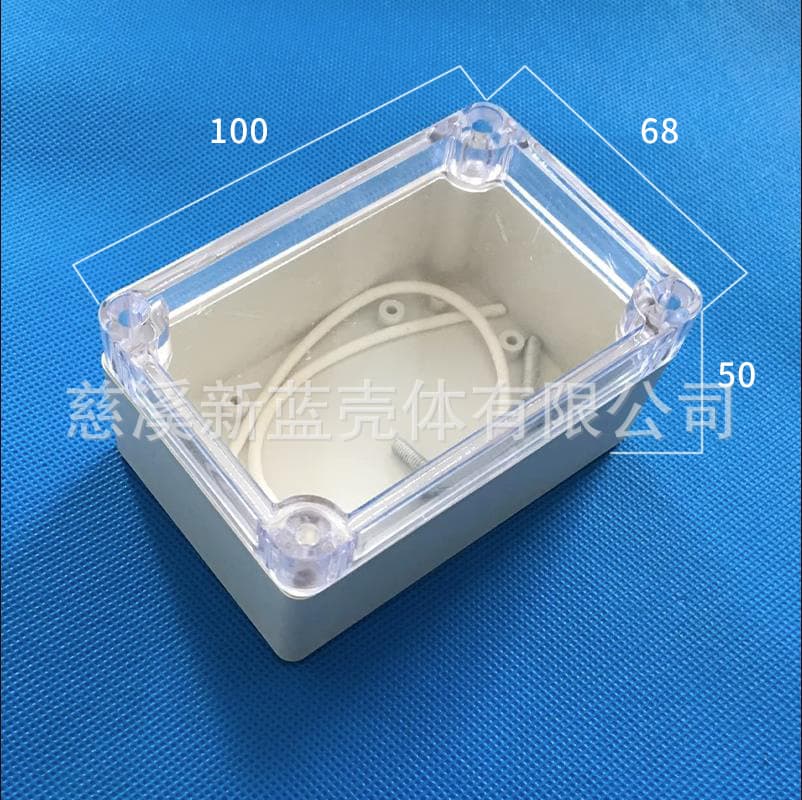 Transparent Cover Plastic Waterproof Box Security Junction Box Sealed Enclosure F4T: 100*68*50mm Custom Drilling