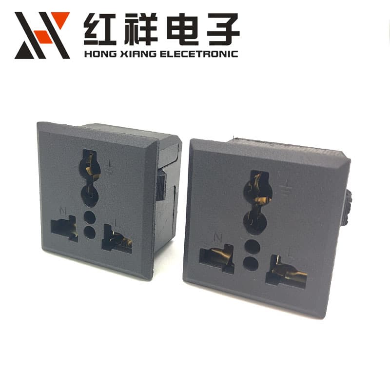 AC Universal Socket Flush Mount Desktop Socket General Purpose Socket 16A Multi-Function Embedded AC Power Socket