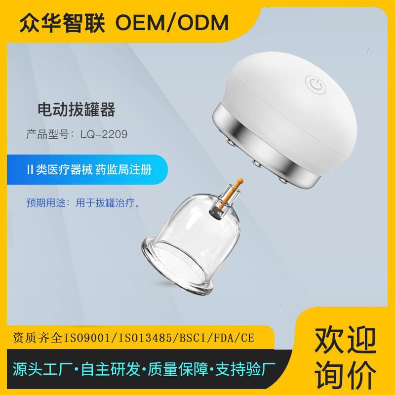 Home Electric Gua Sha Vacuum Cupping Device with Heat Therapy for Meridian Dredging, Medical Grade Physiotherapy Instrument