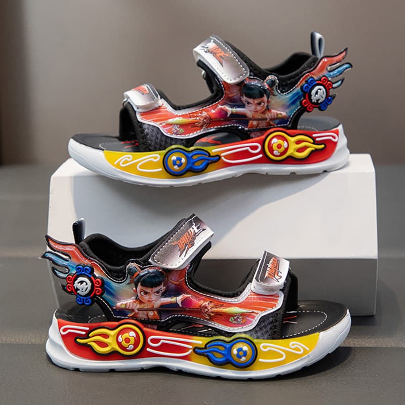 Boys' Sandals Soft Bottom Children's Beach Shoes Summer New Internet Celebrity Casual Children's Shoes Cartoon Boys' Sports Sandals