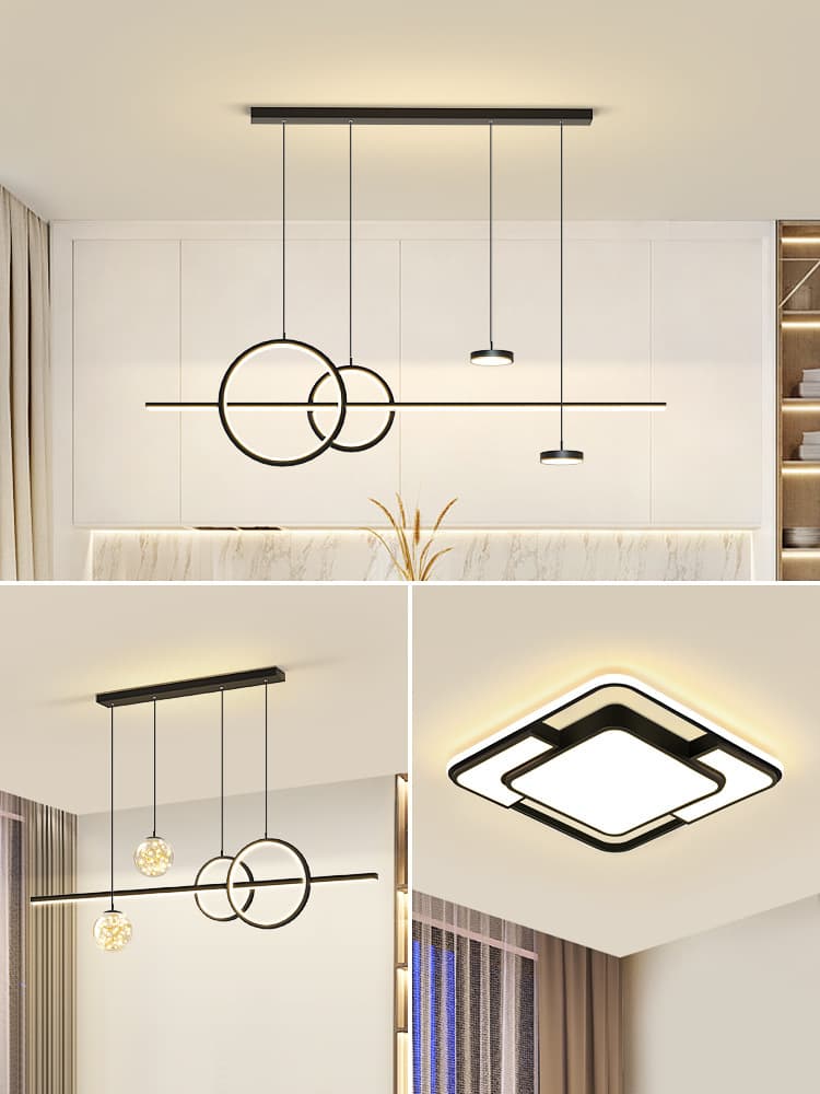 Nordic restaurant chandelier living room master bedroom ceiling lamp modern simple atmospheric island dining room kitchen special lamps