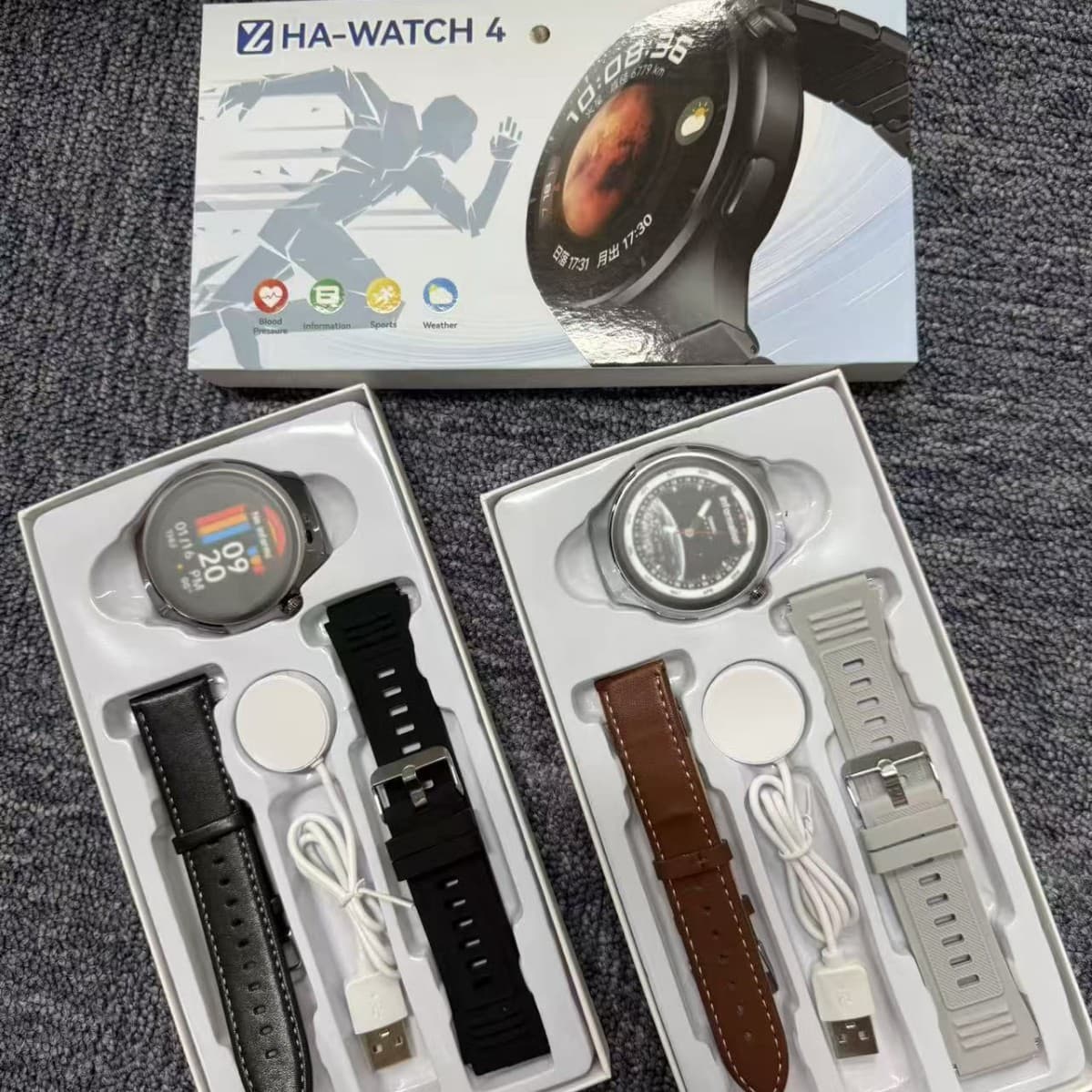 Watch4 Cross-Border Smartwatch with Bluetooth Calling, Message Alerts, Heart Rate and Blood Pressure Monitoring, Mobile Payment Support