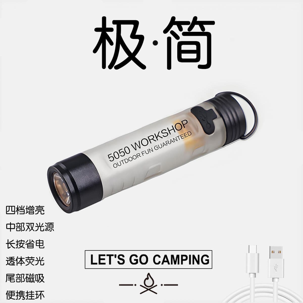 Outdoor Workshop High-Power Pocket Clip Hat Light Magnetic Camping Atmosphere LED Long-Lasting Emergency Rescue Flashlight