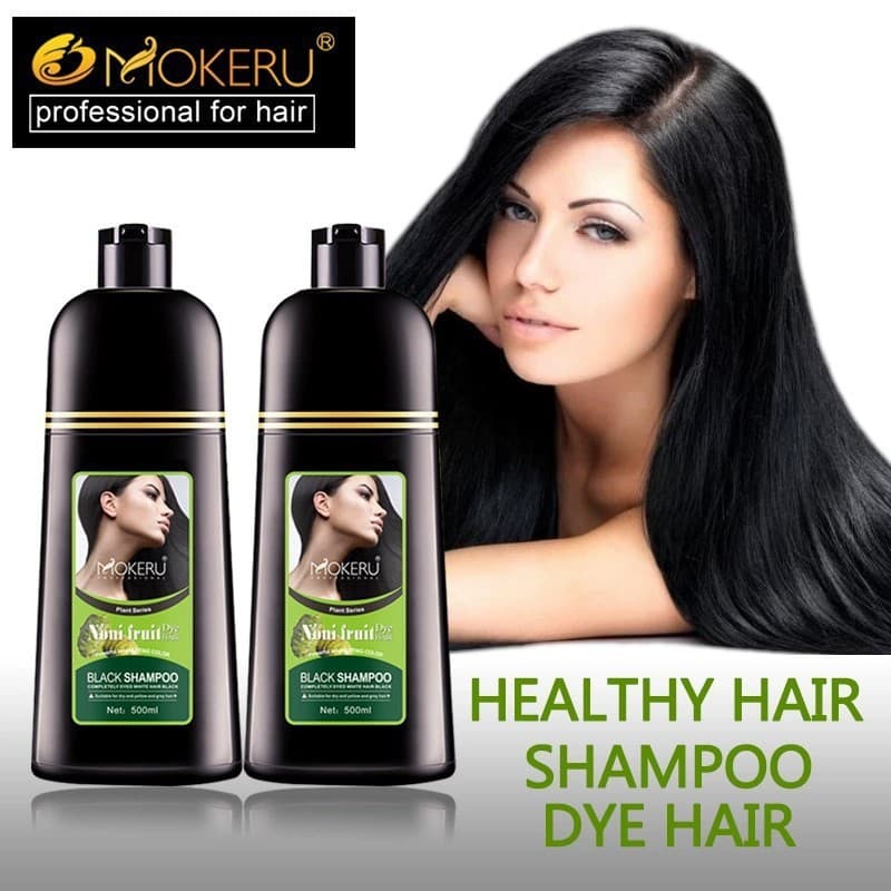 Mackino Noni Fruit Hair Dye, Water-Based, Non-Damaging, Non-Staining Scalp, Plant-Based, One-Comb Black, Covers Gray Hair, Hair Color Cream