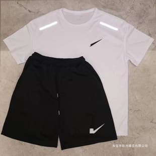 American-style training set for athletes, short-sleeve track and field running set for men and women, fitness basketball sportswear in stock