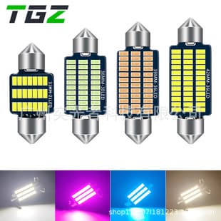 TGZ car LED dual-tip dome light 31/36/39/41mm 3014 21/30/36smd roof trunk light
