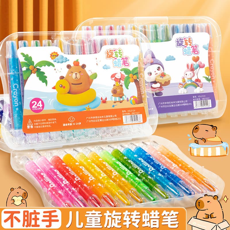 Twistable Crayons for Kids Drawing and Graffiti, Non-Messy, Washable, Special for Elementary and Kindergarten Art