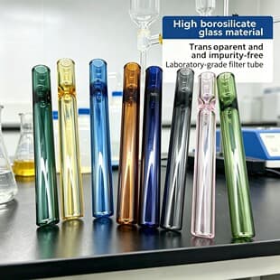 Factory Direct 100mm Glass Pipe Transparent OG High Borosilicate Juice Straw Filter Straw Rolling Accessories