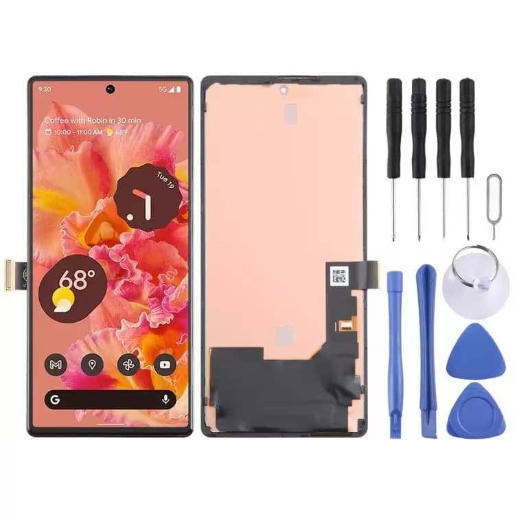Compatible with Google Pixel 6 Screen Assembly Google Pixel 6A LCD Display Inner and Outer Screen Assembly