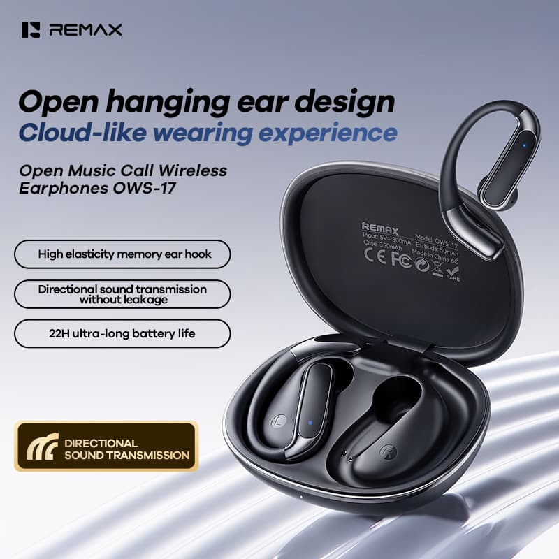 Remax New Open Ear Hook Sports Bluetooth Earphones Directional Sound Wireless Earphones Ultra Long Battery Life Cross-Border
