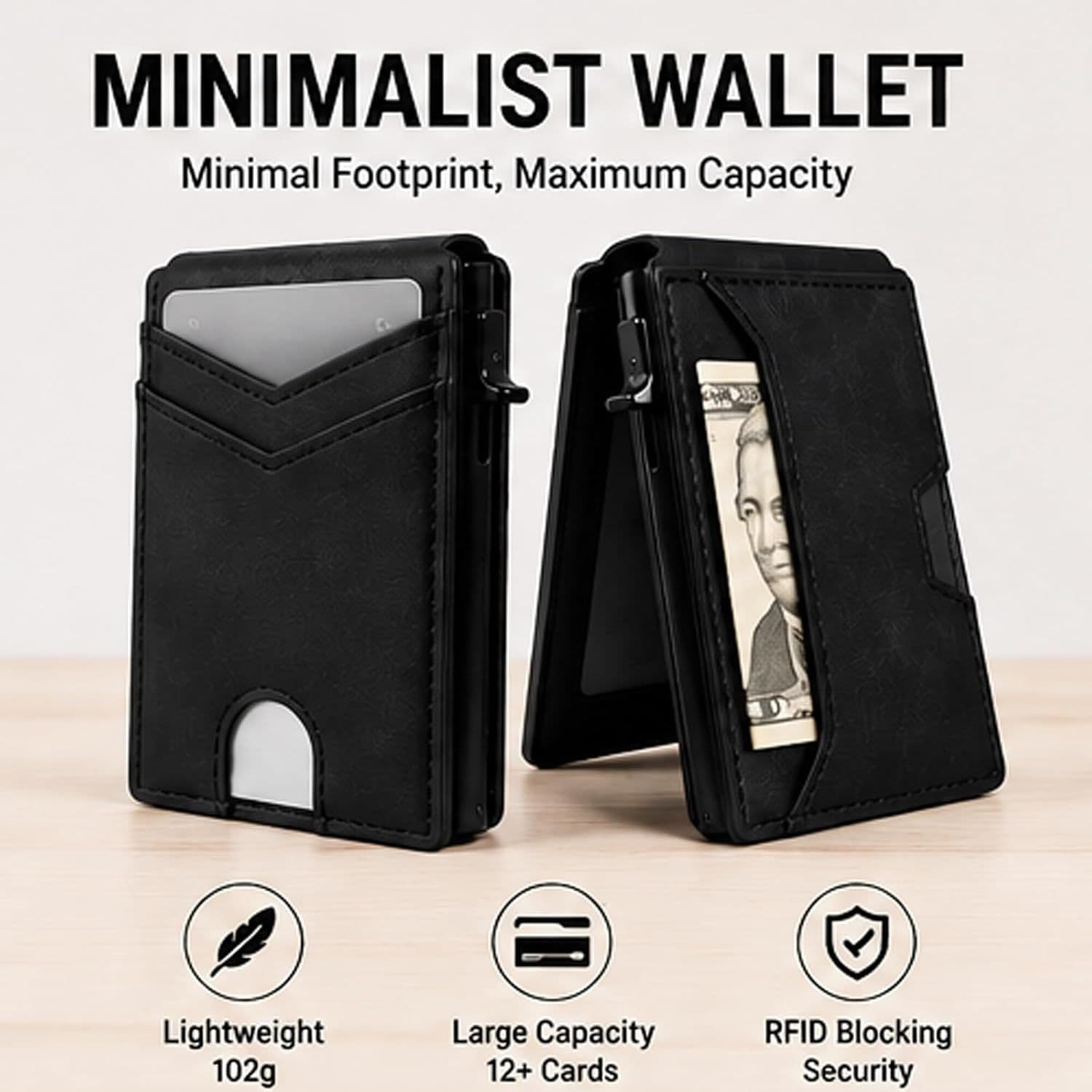 New Cross-Border RFID-Blocking Aluminum Alloy Card Holder with Multi-Slot ID Protection, Side-Slide Magnetic Card Case for Bank Cards