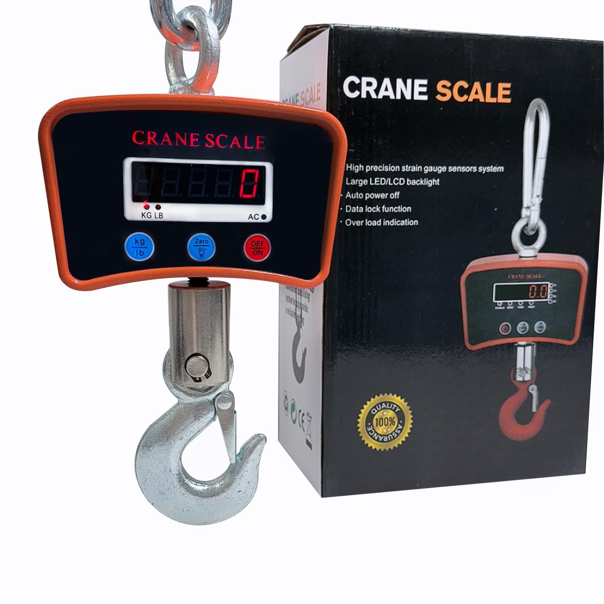 Factory direct 500kg electronic hanging scale, handheld industrial scale, 1 ton hanging scale, 3T-5T electronic hook scale
