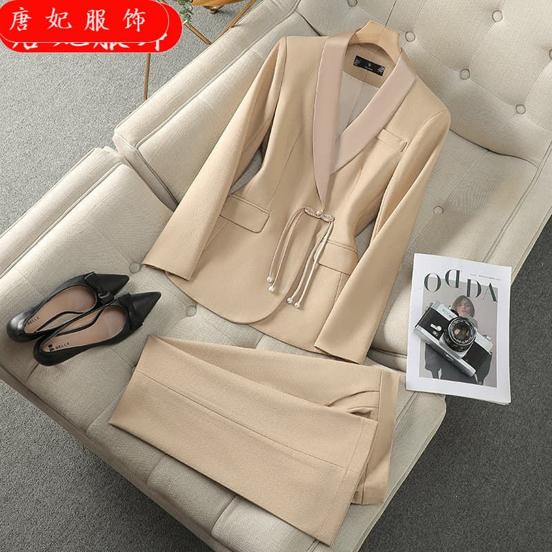 New Chinese style suit jacket for women spring and autumn 2024 new professional suit commuting formal suit management work clothes