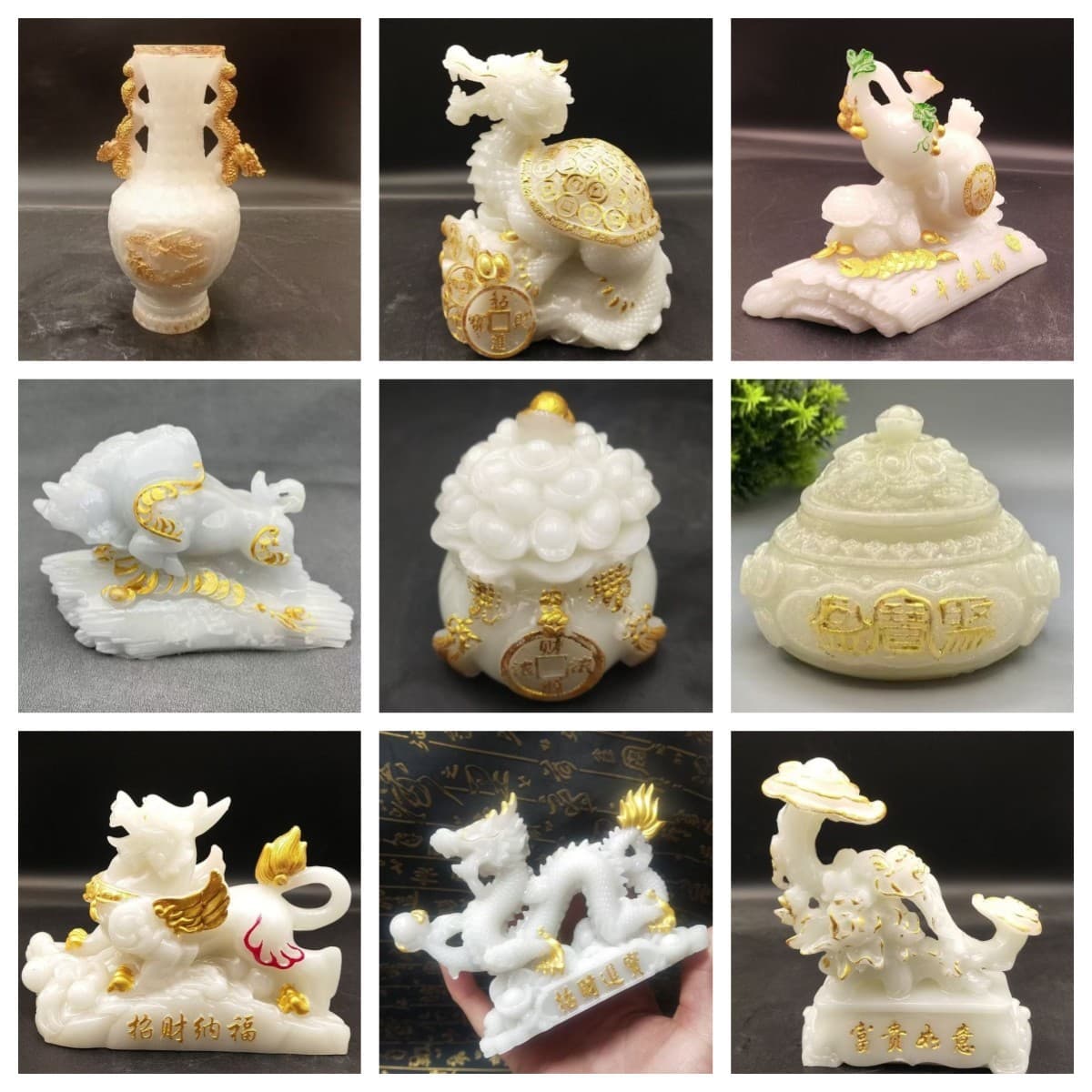 Live source of goods, antiques and miscellaneous collections, luminous stone painted Buddhist altar ornaments, shooting, worship cornucopia, one piece drop shipping