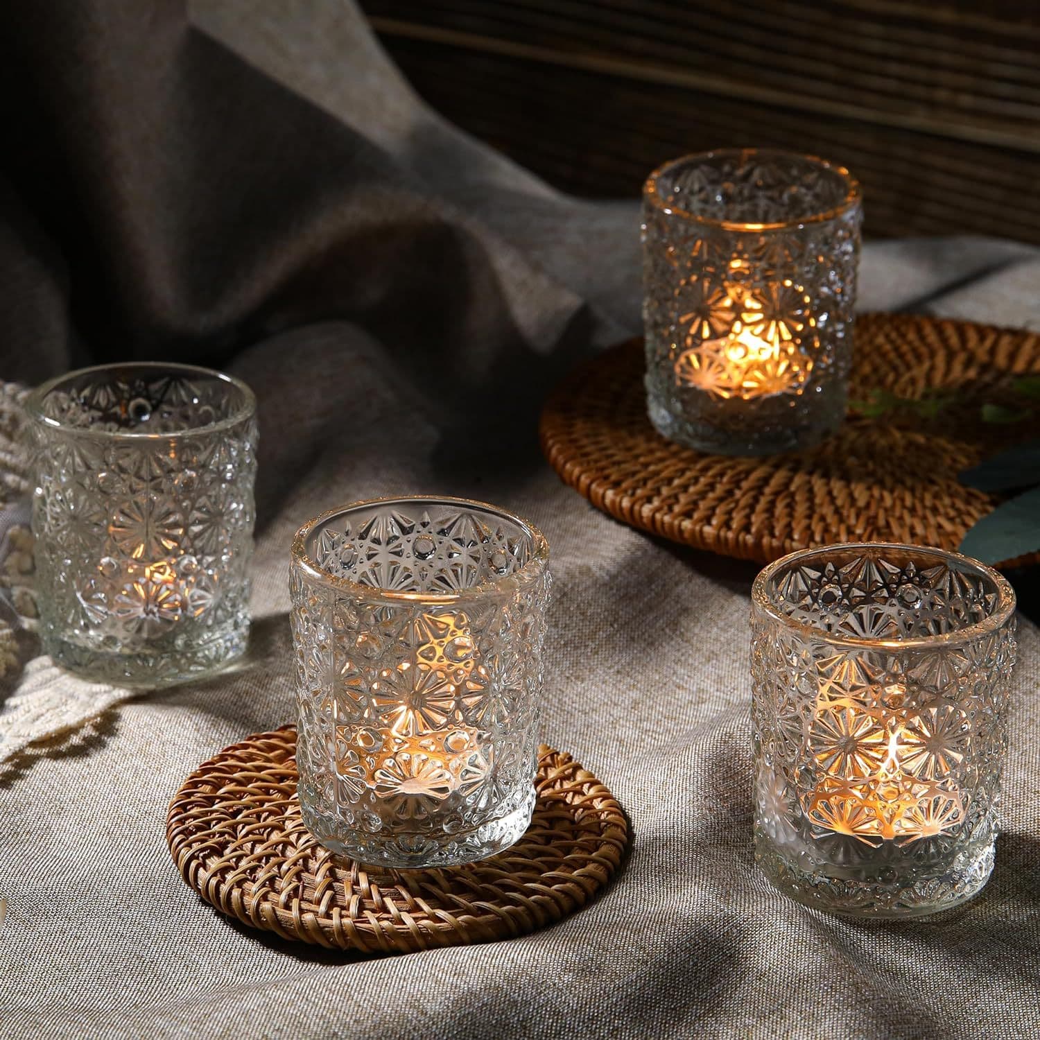 Wholesale Candle Glass Transparent Home Decoration DIY Aromatherapy Table Fragrance Candle Holder Amazon Foreign Trade
