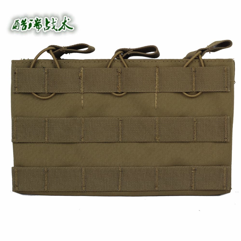Coolray Outdoor Tactical Triple Magazine Pouch Vest MOLLE System Accessory Pouch M4 AK Magazine Storage Bag Camouflage