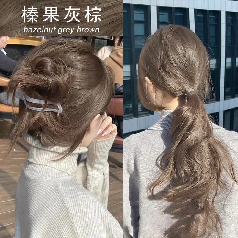 Hazel Gray Brown Hair Dye Cream, Milk Tea Gray Brown for Women, Plant-Based Ash Brown 2025, DIY Home Hair Color