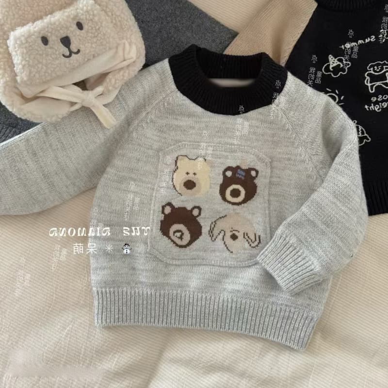 Children's winter sweaters, boys' pullovers, cartoon sweaters, children's Korean version, versatile and stylish sweaters, baby clothes, trendy