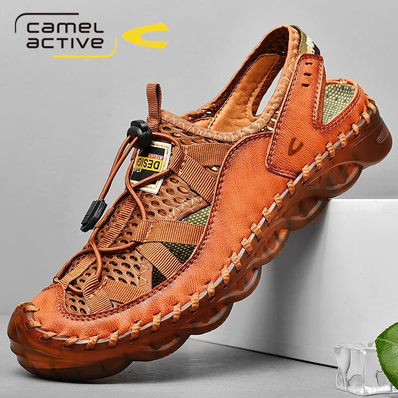 German Camel Dynamic Men's Shoes New Outdoor Sports Beach Shoes Mesh Non-slip Casual Breathable Closed-Toe Sandals for Men